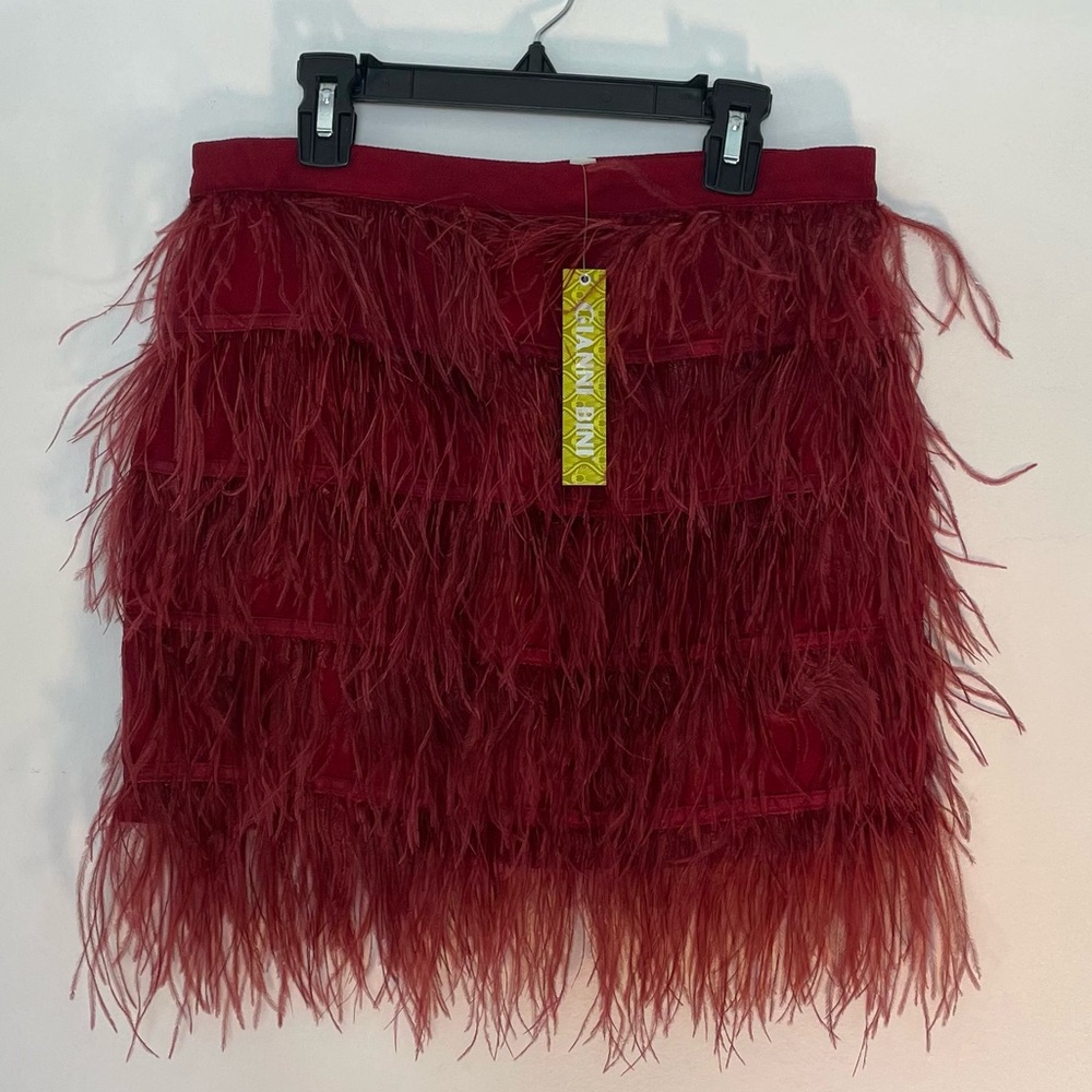 Gianni Bini burgundy mini skirt